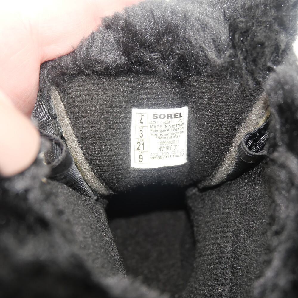 NEW Sorel Snow Commander Winter Boots Black Blue Toddler Baby Little Kids 4 - Picture 9 of 11